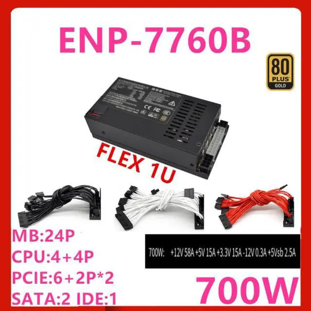 Main image of PSU For 80plus Gold Flex itx Nas Small 1U Loli M41 A4M T34 K35 K39 K49 700W Switching Power Supply ENP-7760B ENP-7660B