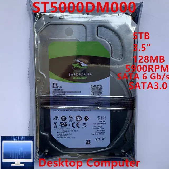 Alt view image 3 of 4 - HDD For Seagate 5TB 3.5" SATA 6 Gb/s 128MB 5900RPM For Internal Hard Disk For Desktop HDD For ST5000DM000