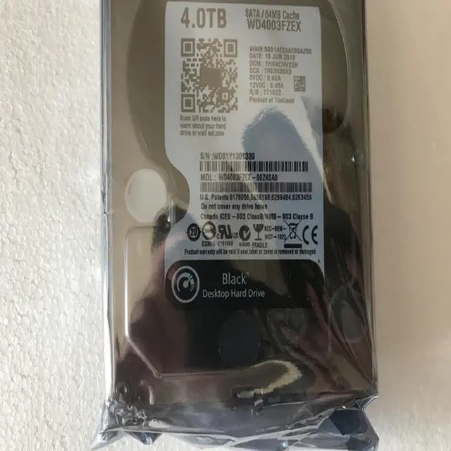 Alt view image 5 of 6 - HDD For WD Brand Black 4TB 3.5" SATA 6 Gb/s 64MB 7200RPM For Internal Hard Disk For Desktop HDD For WD4003FZEX