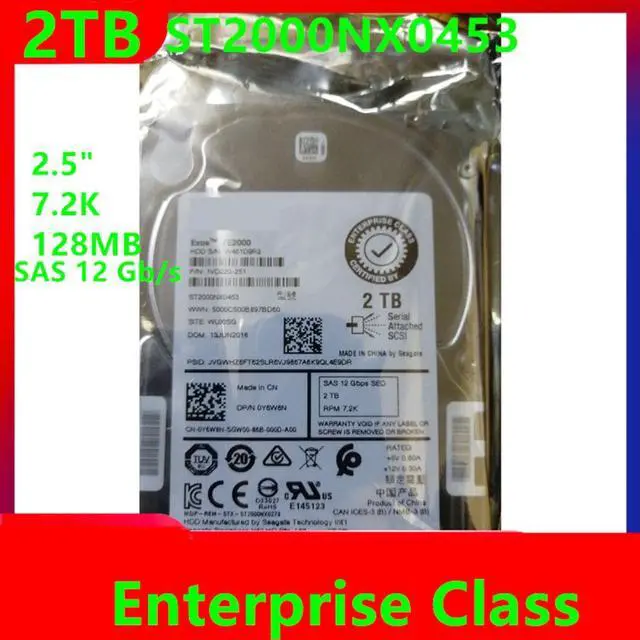 Alt view image 4 of 6 - HDD For Dell 2TB 2.5" SAS 12 Gb/s 128MB 7200RPM For Internal HDD For Enterprise Class HDD For 0Y6W8N ST2000NX0453