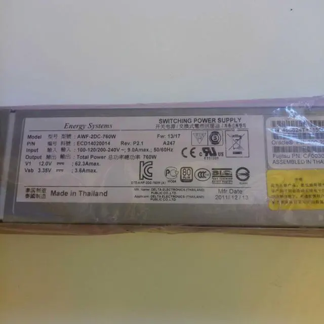 Alt view image 3 of 6 - Almost PSU For Sun T5220 T5440 X4170 760W Switching Power Supply AWF-2DC-760W 300-2299-01 300-2233-02 AWF-2DC-658W