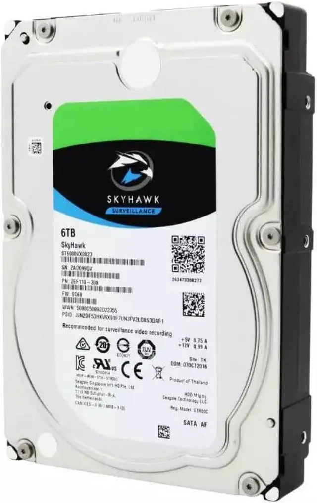 Alt view image 5 of 6 - HDD For Seagate Skyhawk 6TB 3.5" SATA 6 Gb/s 256MB 7200RPM For Internal HDD For Surveillance HDD For ST6000VX0023