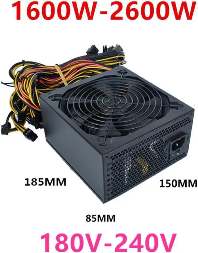 Main image of Miner PSU For ZUMAX 6 Cards 8 Cards Multi Channel Graphics Card Mining Power Supply 1600W 1800W 2000W 2200W 2400W 2600W