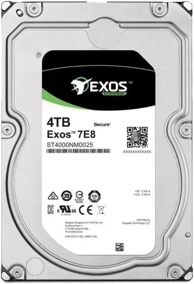 Alt view image 2 of 6 - HDD For Seagate Exos 4TB 3.5" 7.2K SAS 128MB For Internal HDD For Enterprise HDD For ST4000NM0025 ST4000NM003A