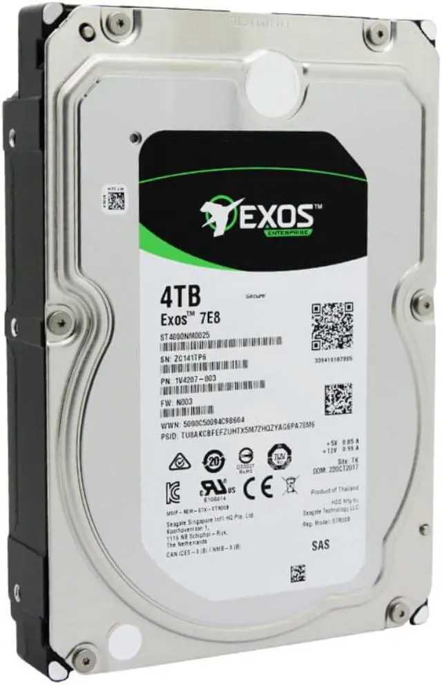 Alt view image 3 of 6 - HDD For Seagate Exos 4TB 3.5" 7.2K SAS 128MB For Internal HDD For Enterprise HDD For ST4000NM0025 ST4000NM003A