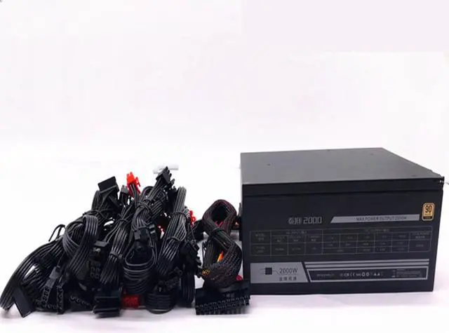 Alt view image 2 of 6 - Miner PSU For HKC 80plus Gold 1080TI Special Power Supply For 6 cards 8 cards and 12 cards Mining Power Supply 2000W