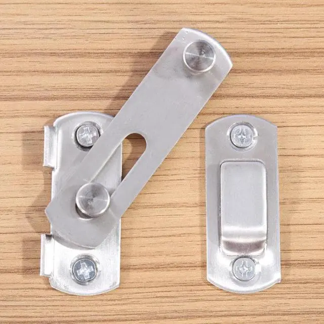 Alt view image 4 of 6 - Walfront Pengait Kancing Stainless Steel Pengait Latch Lock Kunci Pintu Sliding untuk Jendela Kabinet Fitting Kamar Aksesoris Home Hardware