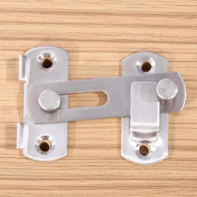 Alt view image 5 of 6 - Walfront Pengait Kancing Stainless Steel Pengait Latch Lock Kunci Pintu Sliding untuk Jendela Kabinet Fitting Kamar Aksesoris Home Hardware