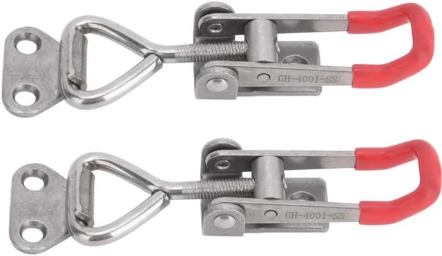Alt view image 2 of 6 - 2 Buah Klip Toggle Clamp 304 Baja Tahan Karat Dapat Disesuaikan Gesper Perlengkapan Cepat Alat Tangan Rilis Cepat Alat Tangan Toggle Clamp