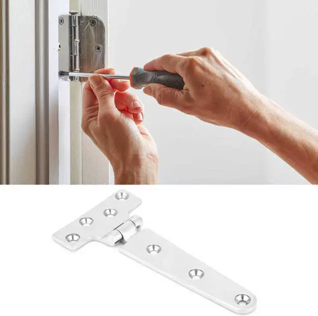 Alt view image 2 of 3 - Tugas Berat T Engsel 304 Baja Tahan Karat 100*54*4.8Mm Penebalan Perangkat Keras Instalasi Fitting untuk Kabinet Kaca Pintu Perahu Cor