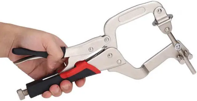 Alt view image 6 of 6 - Woodworking C Clamp Adjustable Right Angle 2-IN-1 Clamp Welding Carpentry Tool Pocket Hole Face Clamp Clips