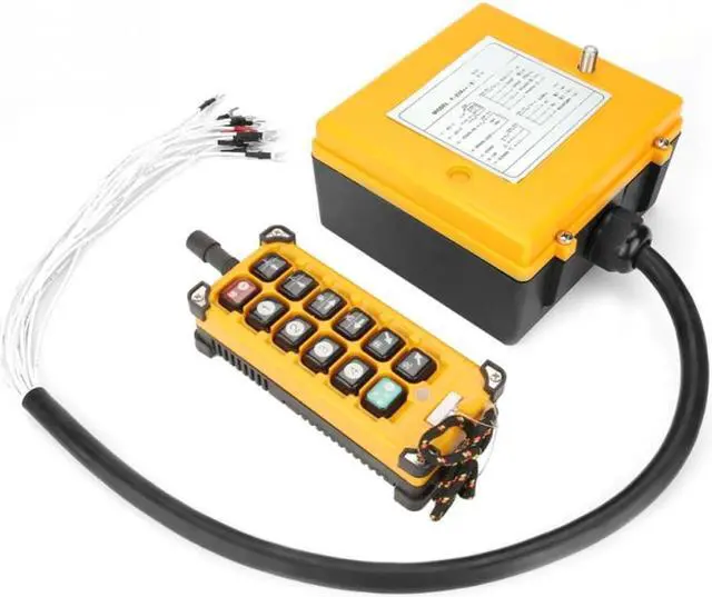 Main image of 12 Tombol Crane Hoist Sistem Kontrol Chain Hoist Push Button Switch Mengangkat Remote Controller Mengangkat Crane Aksesoris