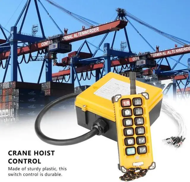 Alt view image 3 of 3 - 12 Tombol Crane Hoist Sistem Kontrol Chain Hoist Push Button Switch Mengangkat Remote Controller Mengangkat Crane Aksesoris