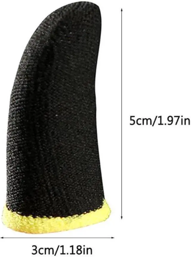 Alt view image 3 of 7 - B2RD 1Pair Carbon Fiber Finger Sleeve Non-slip Breathable Finger Gaming Gloves for iphone/An-droid/iOS Mobile Phone/Tablet