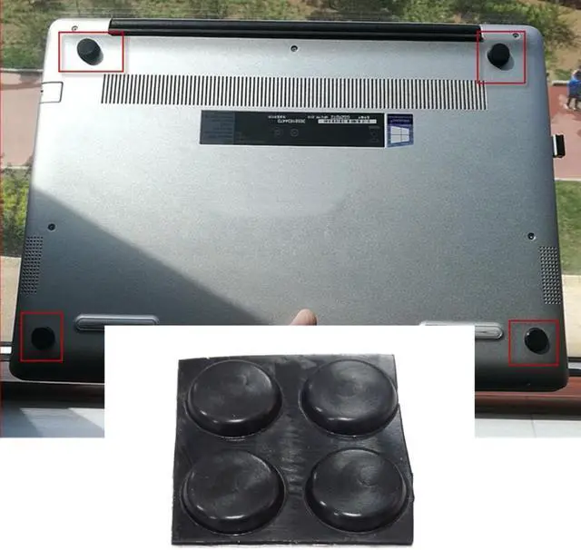 Alt view image 2 of 4 - 4Pcs Laptop Cooling Stand Heat Reduction Pad For PC Laptop Soft Silicone Feet