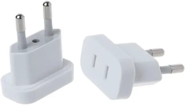 Alt view image 5 of 7 - 4.0mm EU Plug Adapter US USA To EU Europe Brazil Plug Travel Charger Converter
