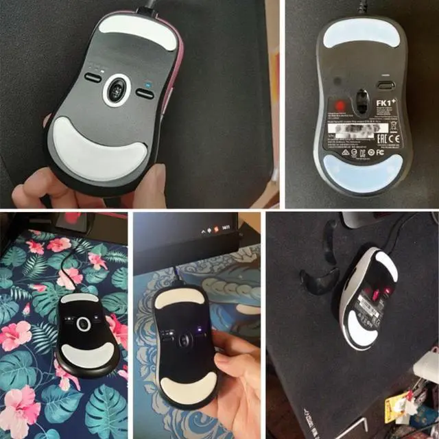Main image of 1Set Mouse Feet Mouse Skates Sticker Pad Rounded Glides Curved Edges Replacement for Zowie AM ZA11 ZA12 FK1 FK2 FK+ Mice
