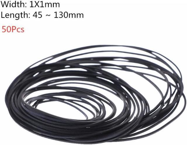 Alt view image 2 of 4 - 50Pack Mix Cassette Tape Machine Belt Assorted Common Belt for Recorder Walkman Repeater DVD Drive Rubber Belt 45-130mm