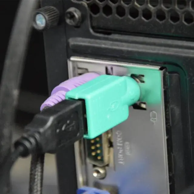 Alt view image 6 of 7 - 2Pieces for Ps2 Male to USB A Female Converter Adapter for Laptop Mouse Keyboard