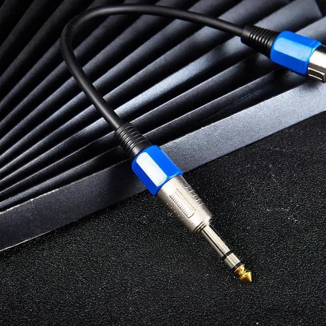 Alt view image 2 of 3 - Male XLR To 6.35mm Stereo Jack Cable 0.3m XLR Audio Cable Active Powered Speaker Cable Lead TRS Balanced Audio Cable