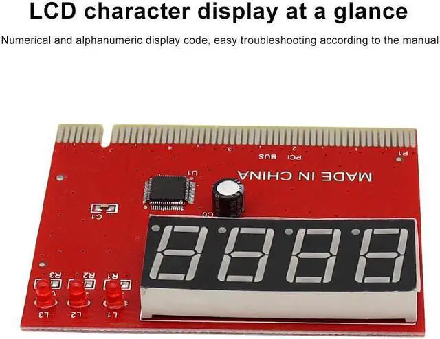 Alt view image 4 of 4 - Computer PCI POST Card Motherboard LED 4-Digit Diagnostic Test PC Analyzer Wholesales