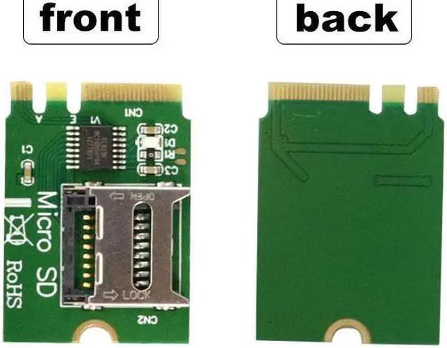 Alt view image 6 of 6 - M2 NGFF Key A.E WIFI Slot to Micro SD SDHC SDXC TF Card Reader T-Flash Card M.2 A+E Card Adapter Kit