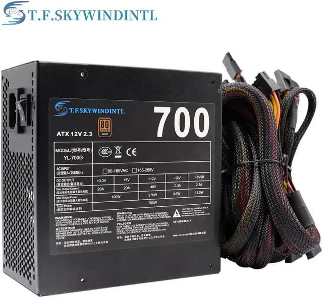 Main image of PC Power Source 900w Max For Intel AMD 24 Pin 12V ATX PC Fonte Rated 700w max800w gold 80 PLUS