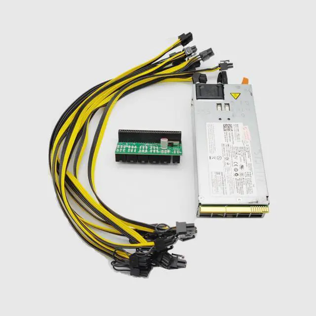 Alt view image 3 of 4 - 1400W Server Power Supply D1200E-S2 DPS-1200MB-1 B DPS-1200MB A  Mining PSU Breakout Board for 750W 1200W 1400w PSU Server