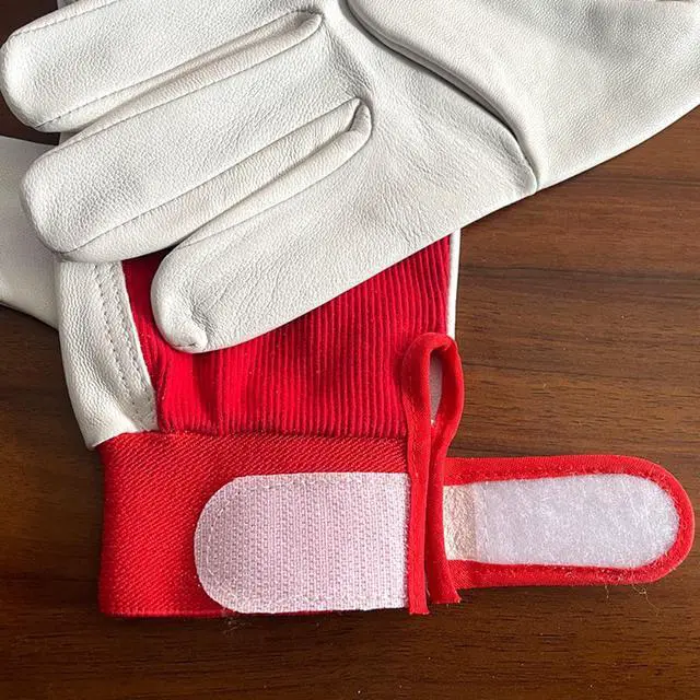 Alt view image 5 of 6 - Work Gloves Sheepskin Leather Workers Work Welding Safety Protection Garden Sports Motorcycle Driver Wear-resistant Gloves