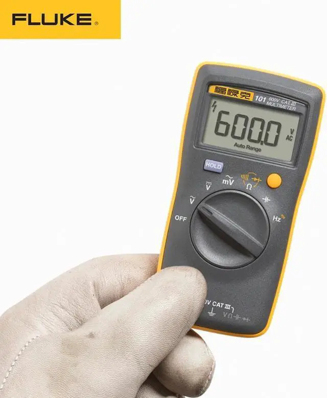 Alt view image 6 of 7 - Fluke 101 Mini Digital Multimeter auto range for AC/DC Voltage Resistance Capacitance Frequency duty cycle tester
