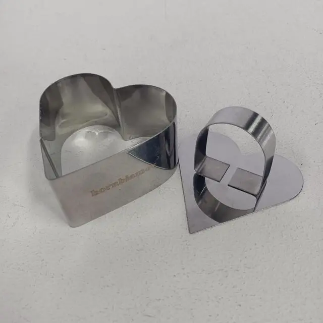 Alt view image 4 of 5 - HORNBIAMOV Elegant Love: Stainless Steel Heart Shaped Cake Mold for Perfect Celebrations