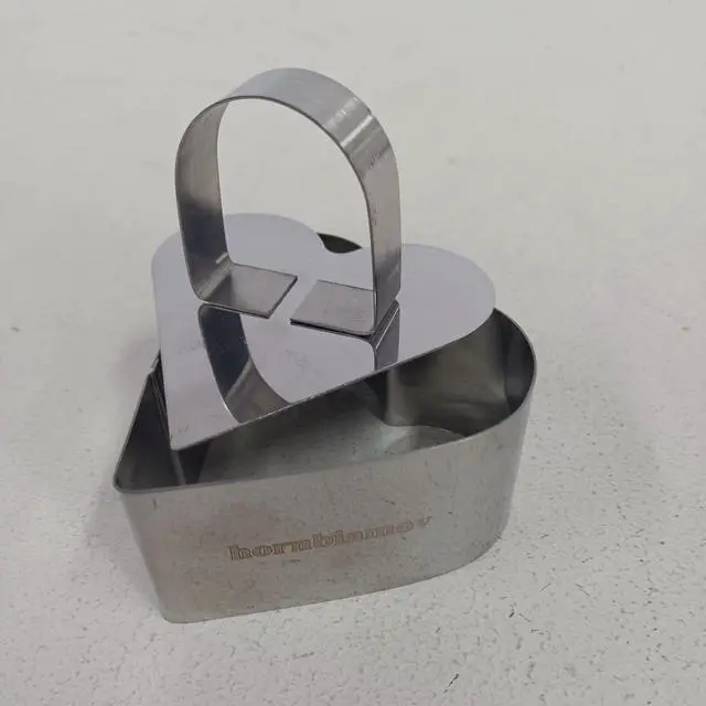 Alt view image 2 of 5 - HORNBIAMOV Elegant Love: Stainless Steel Heart Shaped Cake Mold for Perfect Celebrations