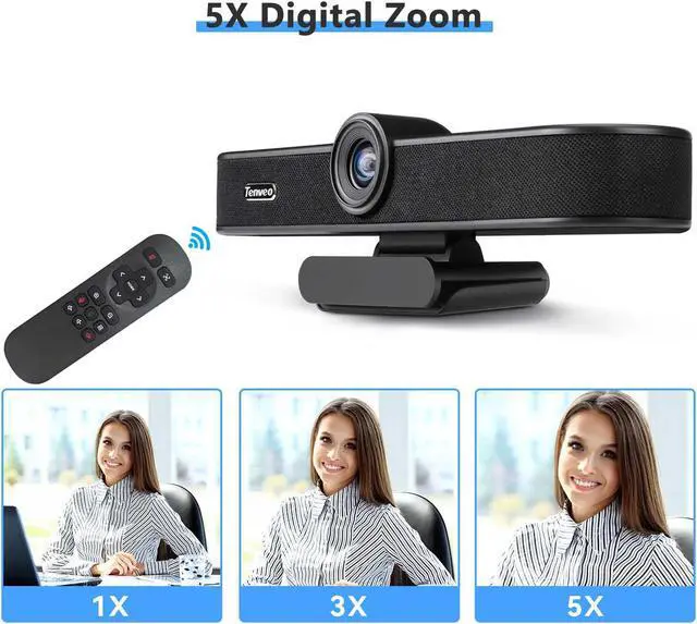 Alt view image 4 of 7 - VA300B 4K Ultra-Wide Angle Conference Webcam 8MP EPTZ 5x Digital Zoom with Auto Framing USB PC Webcam Vmix OBS Living Streaming