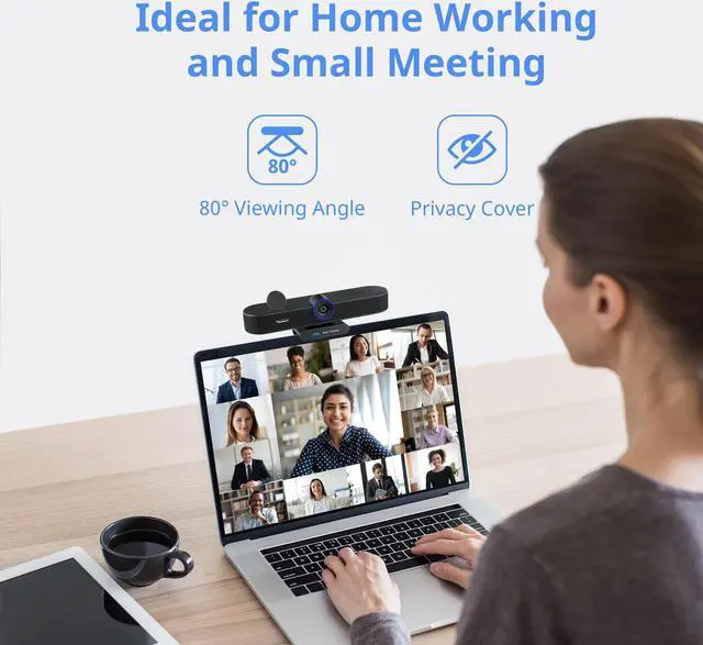 Alt view image 6 of 7 - VA300C 4K EPTZ Webcam Conference Webcam 8MP 4x Digital Zoom with Auto Framing USB PC Web Camera for Vmix OBS Live Streaming Computer Video Call Streaming Meeting Works for Desktop Microsoft Teams Zoom
