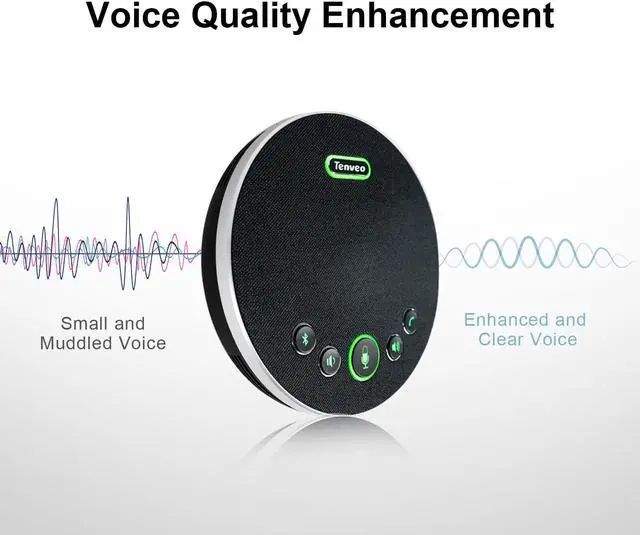Alt view image 5 of 7 - M3B Bluetooth Conference Speakerphone Bluetooth5.0 with Bluetooth Dongle Conference Speaker 5M Voice Pick Up Range for 10 People Easy to carry Work with Zoom WebEx Google Meeting