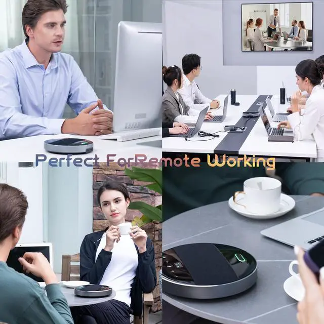 Alt view image 7 of 7 - Tenveo M5B Bluetooth Conference Speakerphone Bluetooth 5.0 with Bluetooth Dongle Conference Microphone 19.6ft(6M) Voice Pick Up Range for 20 People