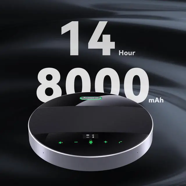 Alt view image 6 of 7 - Tenveo M5B Bluetooth Conference Speakerphone Bluetooth 5.0 with Bluetooth Dongle Conference Microphone 19.6ft(6M) Voice Pick Up Range for 20 People