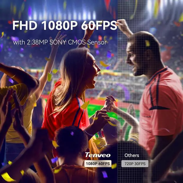 Alt view image 5 of 7 - Tenveo 20X Optical Zoom USB3.0 HDMI Video Conference Camera 1080p 60fps PTZ Camera work with Zoom Skype OBS for Church Services Worship Broadcast Education Events and Conference Business Meetings