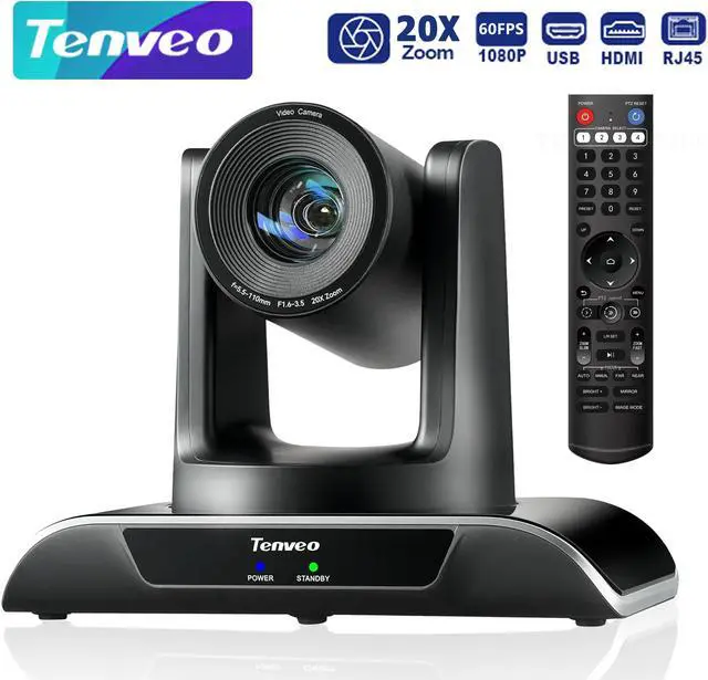 Main image of Tenveo VHD20H Conference Room Camera 20X Optical Zoom HD 1080P 60fps USB HDMI RJ45 IP PTZ Camera Supports Skype Zoom Teams OBS Windows Mac for Business Meeting Church Education Medical Live Streaming
