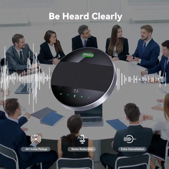 Alt view image 5 of 7 - Tenveo All-in-One Conference System 3X Optical Zoom PTZ Camera with Bluetooth Speakerphone Upgraded System Audio and Video Output USB3.0/HDMI/RS485/RS232 Works with Zoom Skype Teams for Room Meeting