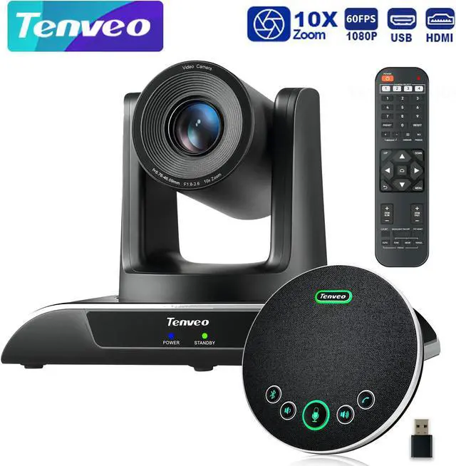 Main image of Tenveo Video Conference System 10X Optical Zoom Conference Room Camera USB/HDMI Video Oputput with Bluetooth Microphone Speaker for Business Meeting Education Works with Teams Zoom OBS(VHDPRO10U+M3B)