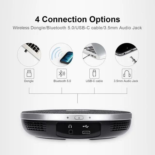 Alt view image 7 of 7 - Tenveo Video Conference System 10X Optical Zoom Conference Room Camera USB/HDMI Video Oputput with Bluetooth Microphone Speaker for Business Meeting Education Works with Teams Zoom OBS(VHDPRO10U+M3B)