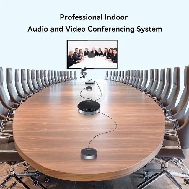 Alt view image 2 of 7 - Tenveo VA512Group-EX All-in-One 4K PTZ Conference Camera with Bluetooth Speakerphone System 2 Expansion mics 12X Optical Zoom Wide View Angle Lens Works with Zoom Skype Teams