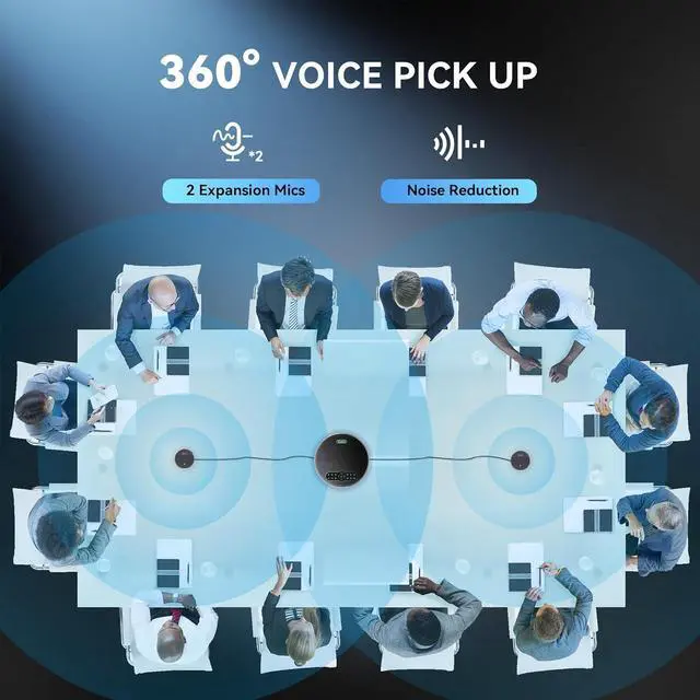 Alt view image 6 of 7 - Tenveo VA512Group-EX All-in-One 4K PTZ Conference Camera with Bluetooth Speakerphone System 2 Expansion mics 12X Optical Zoom Wide View Angle Lens Works with Zoom Skype Teams