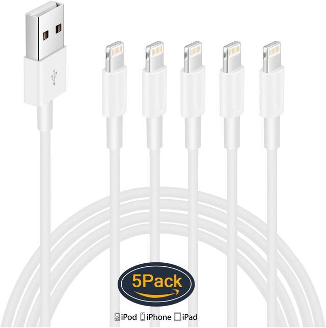 5 Pack iPhone Charger Cable 1ft, Lightning Cable 30cm, Apple Charging  Cables Cord Connector for iPhone 12 Mini 12 Pro Max 11 Pro MAX XS Xr X 6  AirPods 