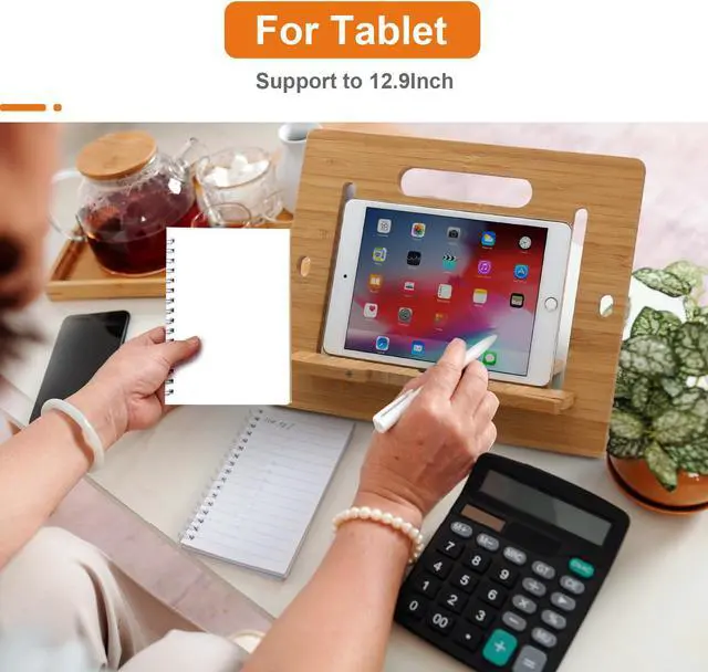 Alt view image 6 of 7 - Beebo Beabo Bamboo Cell Phone Tablet Stand,Original creation,Adjustable Lazy Bamboo Tablet Stand Desktop Cell Phone Stand Holder Dock Creative Mobile Phone Bracket Stand