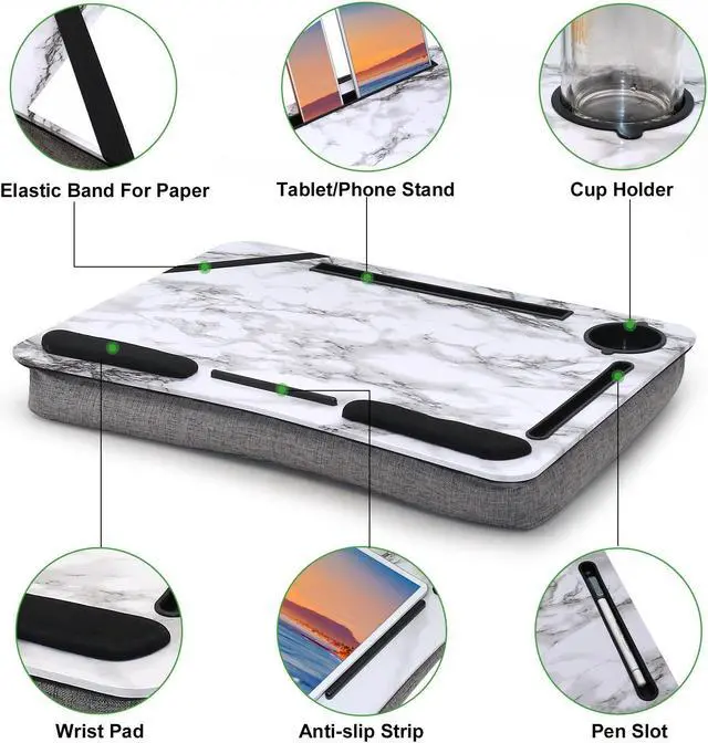 Alt view image 6 of 7 - Beebo Beabo Professional Carrying Case Carry Briefcase for 17inch Laptop,table, ipad, and more,Gifts For Father,Marble Design White