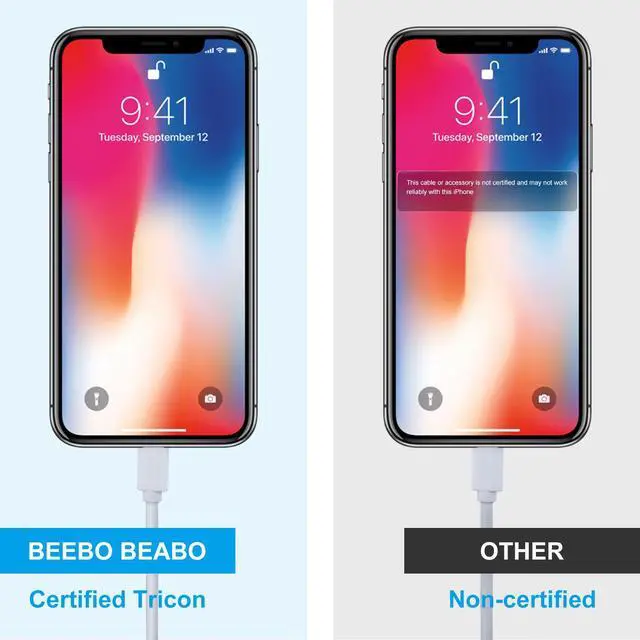 Alt view image 5 of 6 - Beebo Beabo Compatible iPhone/Android Charger Cable,Lightning,Type-c,Micro USB Cable,For Phone,For Android,30cm,5 Pack