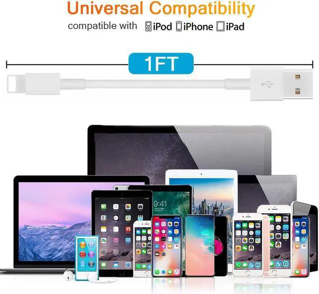 Alt view image 6 of 6 - Beebo Beabo Compatible iPhone/Android Charger Cable,Lightning,Type-c,Micro USB Cable,For Phone,For Android,30cm,5 Pack