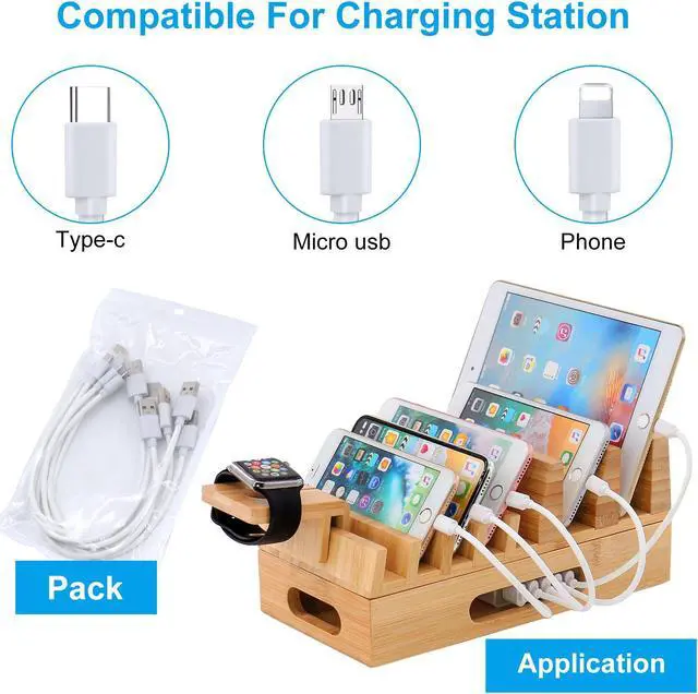 Alt view image 2 of 6 - Beebo Beabo Compatible iPhone/Android Charger Cable,3Lightning,2Micro USB Cable,30cm